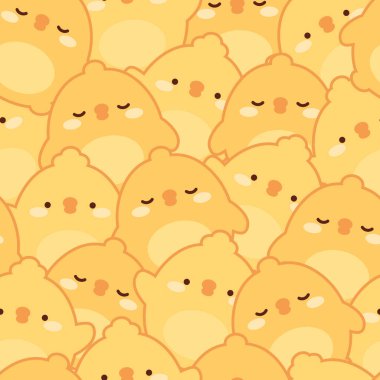 Piliçler kusursuz kalıplar, tatlı piliçler, Vektör çizimi  