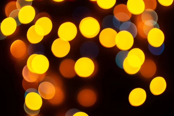 Christmas Defocused Lights Blurred Colorful Lights Dark Background Festive Background — Stock Photo, Image