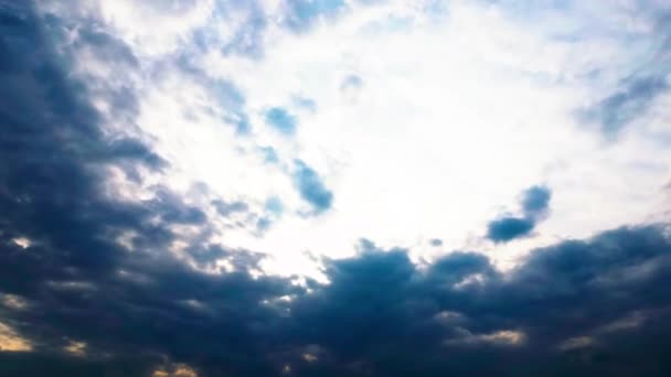 Alacsony Szög Nézet Időlapse Gyönyörű Napos Kék Fényes Nappal Ragyog — Stock videók