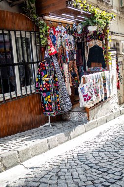 While walking around the Galata Tower clipart