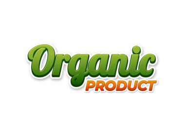 Organik ürün metin efekti