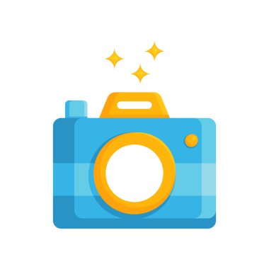 Dekorasyon ögesi için kamera simgesi çizim vektörü