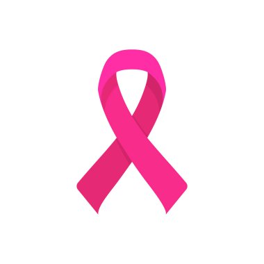 Düz dizayn edilmiş kanser kurdele vektör illüstrasyonu