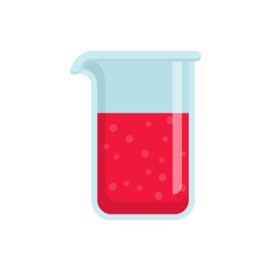 Düz stil tasarımında laboratuvar cam ekipman vektör ilüstrasyonuName