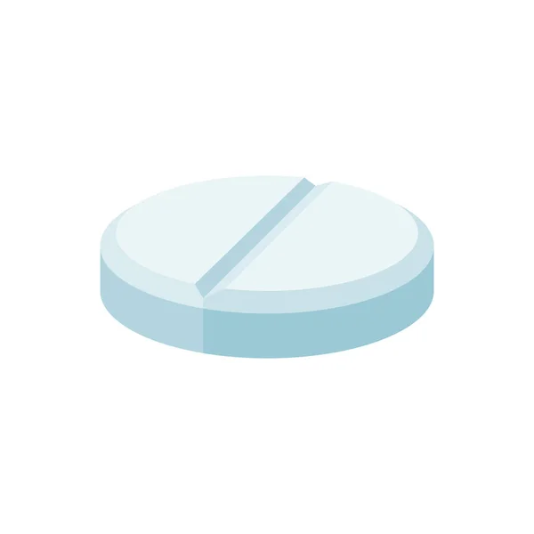 Illustrazione Vettoriale Pillola Medica Stile Piatto — Vettoriale Stock