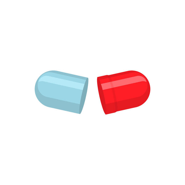 Medicine Capsule vector illustration in flat style design
