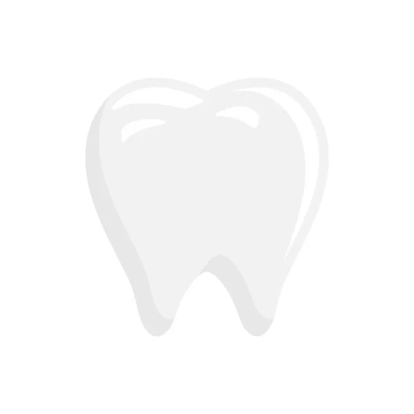 Білий Зуб Векторна Ілюстрація Дизайні Плоского Стилю — стоковий вектор