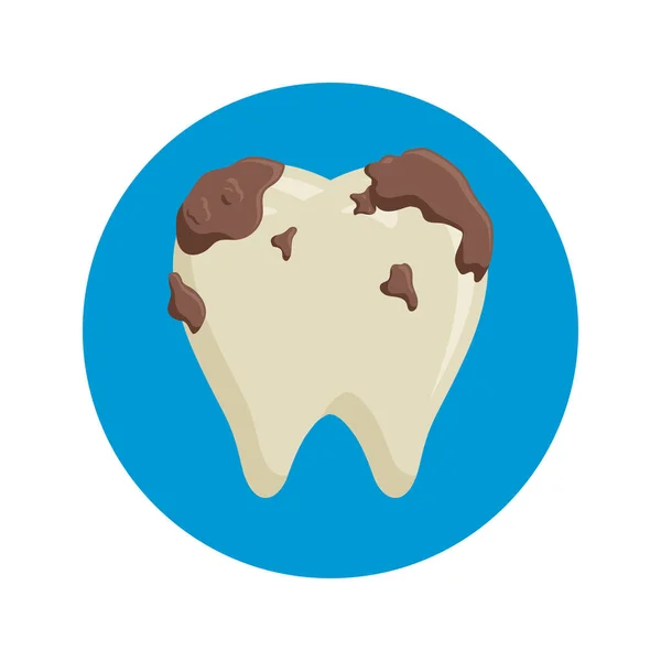 Illustration Vectorielle Dents Sales Symbole Signe Icône Mal Dents — Image vectorielle