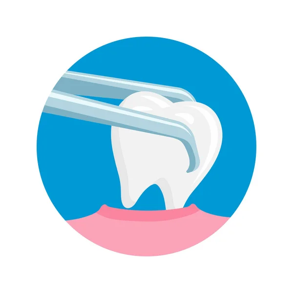 Ilustração Vetor Extração Dentária Símbolo Sinal Ícone Dor Dente — Vetor de Stock