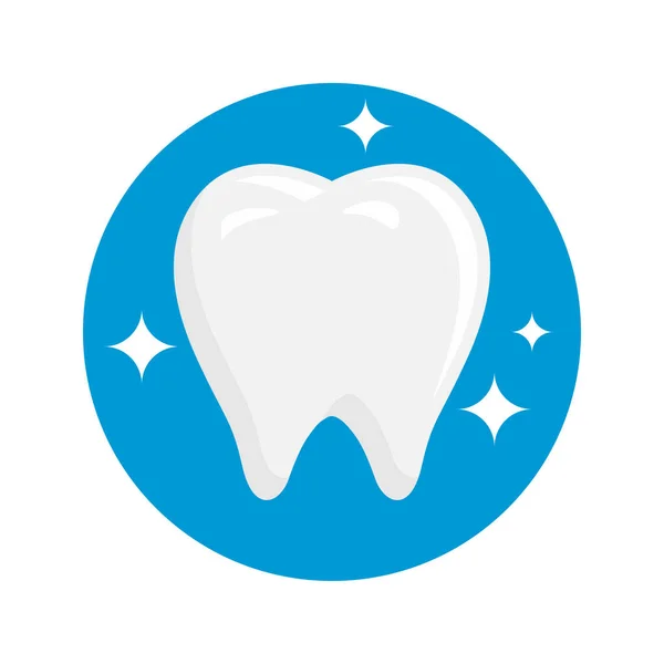 Illustration Dentaire Propre Saine Symbole Icône Soin Des Dents Signe — Image vectorielle