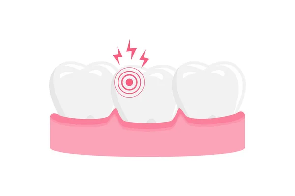 Design Ilustração Dor Dente Tratamento Dente Ícone Sinal Símbolo — Vetor de Stock