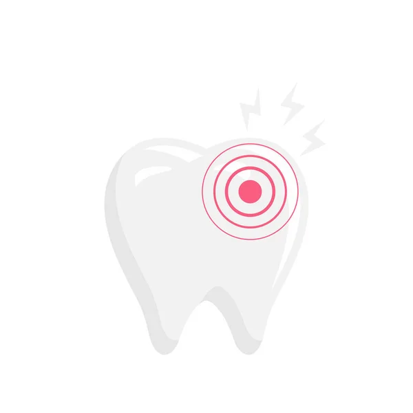 Дизайн Ілюстрації Зубного Болю Символ Значка Значка Лікування Зубів — стоковий вектор