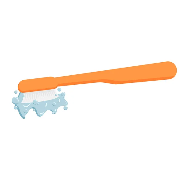 歯ブラシベクトルイラスト 水と歯磨き粉のデザインの歯ブラシ — ストックベクタ