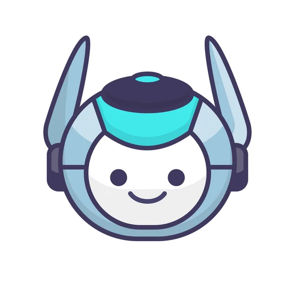 Roboterkopf Avatar Vector Design Cartoon Robot Head Icon Design — Stockvektor