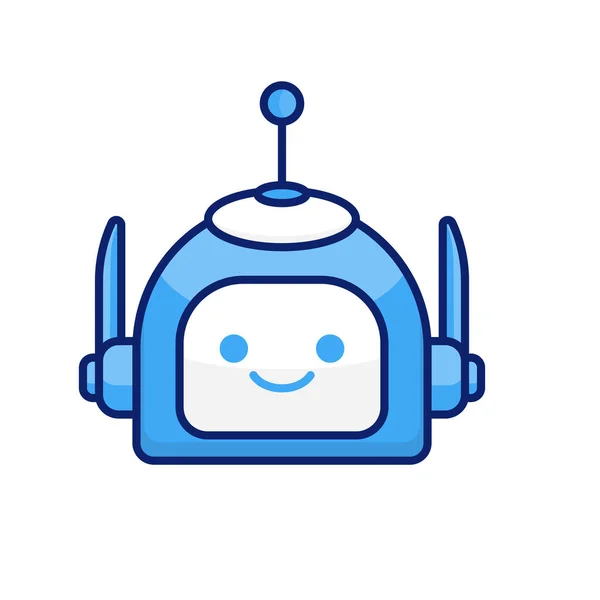 Robot Head Avatar Vector Design Conception Icône Tête Robot Bande — Image vectorielle