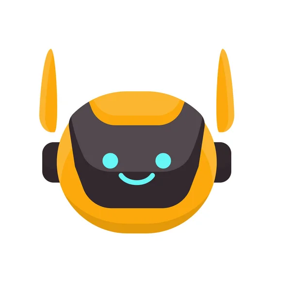 Robot Head Avatar Vector Design Tecknad Robot Huvud Ikonen Design — Stock vektor