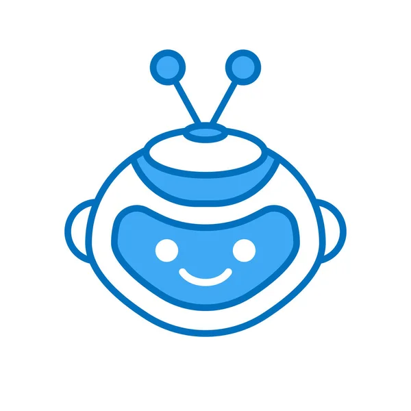 Robot Head Avatar Vector Design Kreskówka Robot Head Icon Design — Wektor stockowy