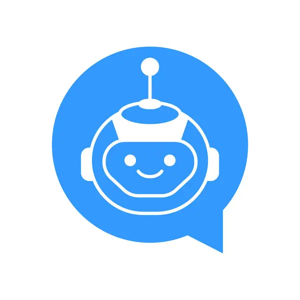 Робот Чат Векторный Дизайн Rebotic Assistant Icon Isolated Bubble Speech — стоковый вектор