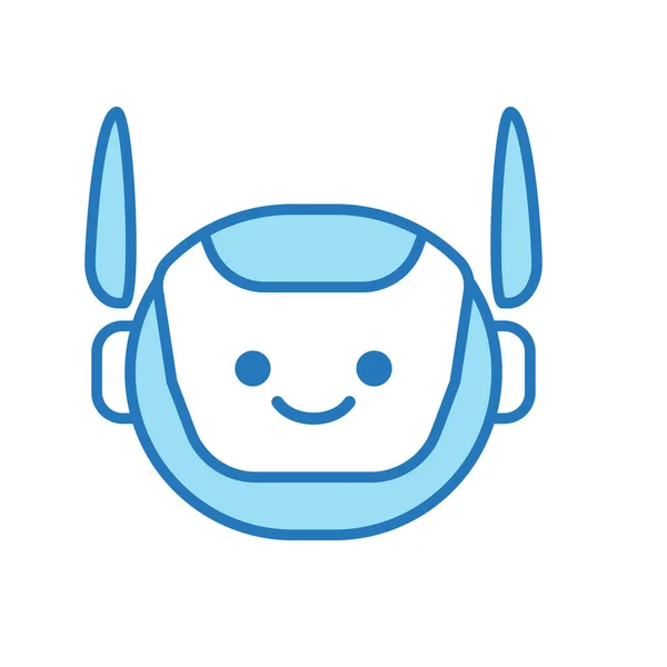 Robot Head Avatar Vector Design Desenho Ícones Cabeça Robô Desenhos —  Vetores de Stock
