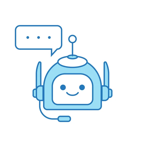 Chatbot Icono Asistente Virtual Diseño Icono Con Discurso Burbuja Icono — Vector de stock