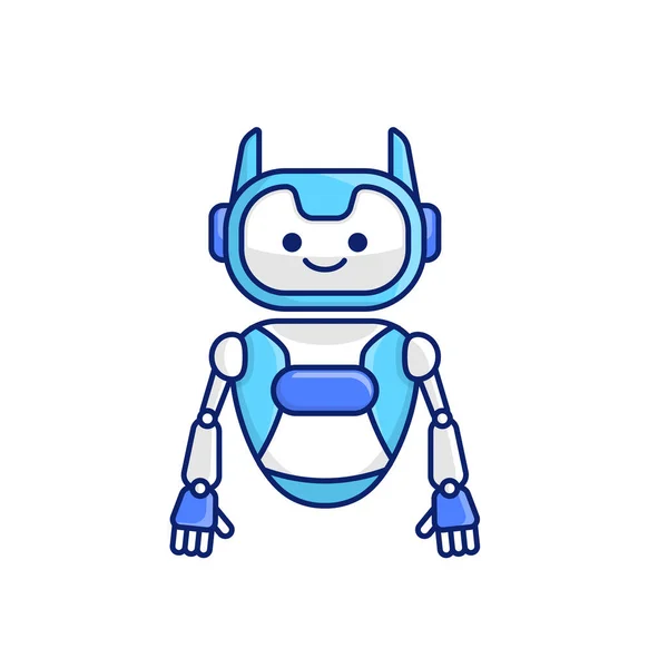 Robot Carácter Pose Vector Ilustración Diseño Lindo Diseño Ilustración Robot — Vector de stock