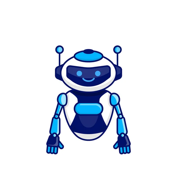 Robot Personaggio Posa Disegno Illustrazione Vettoriale Carino Disegno Illustrazione Del — Vettoriale Stock