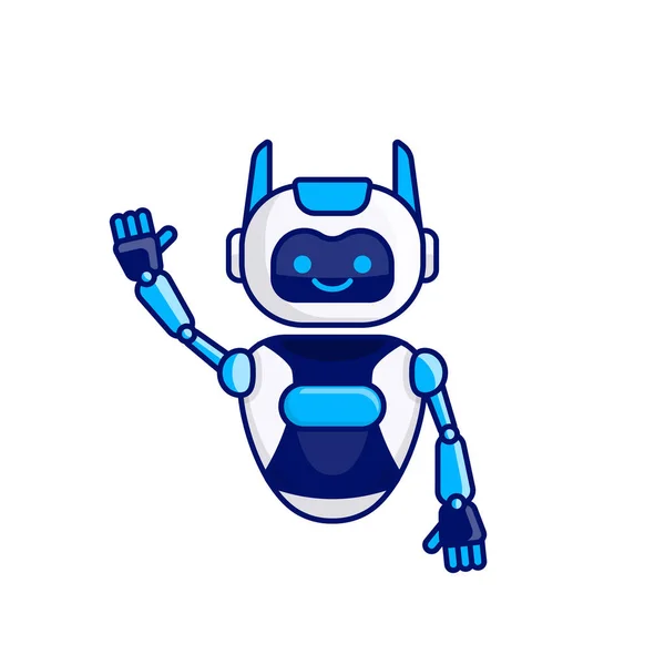 Personagem Robô Dizer Ilustração Vetorial Bonito Robô Desenho Animado Ilustração —  Vetores de Stock