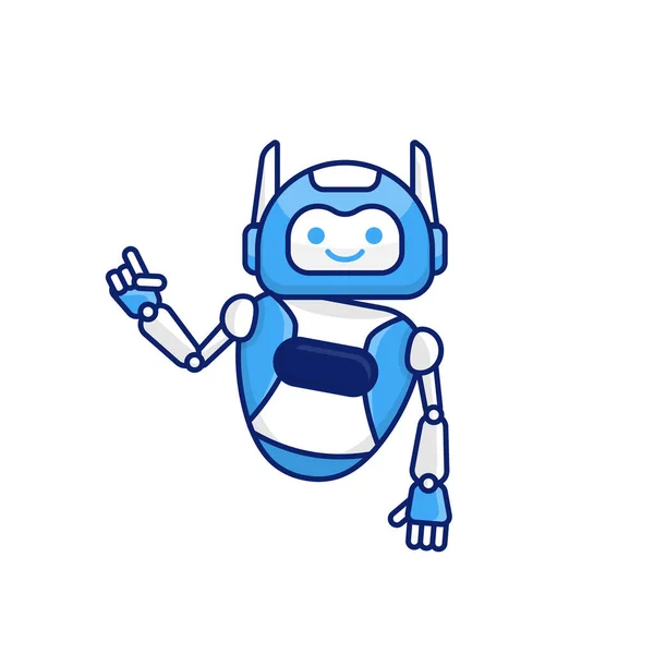 Robot Carácter Pose Vector Ilustración Personaje Mascota Robot — Vector de stock