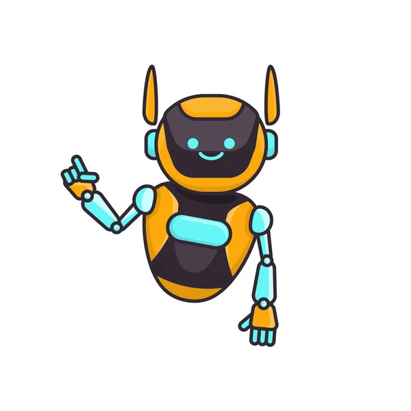 Robotický Znak Představuje Vektorovou Ilustraci Znak Maskota Robota — Stockový vektor