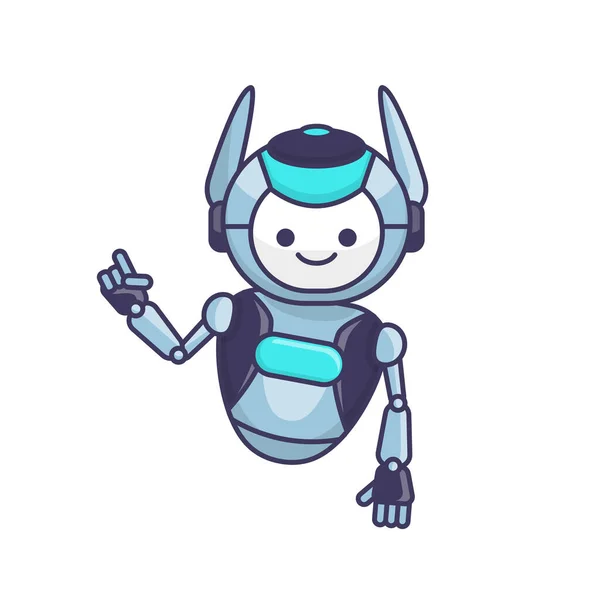 Robot Χαρακτήρα Στάση Διανυσματική Απεικόνιση Χαρακτήρας Μασκότ Ρομπότ — Διανυσματικό Αρχείο