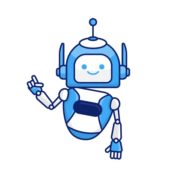 Robot Karakter Pózol Vektor Illusztráció Robot Kabala Karakter — Stock Vector