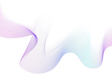 Soyut akış dalgası arkaplandaki parçacıkları noktalar. Fütürist teknoloji ve bilim temalı arka plan