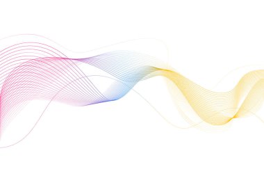 Soyut akış dalga çizgileri arka plan. Fütürist teknoloji ve bilim temalı arka plan