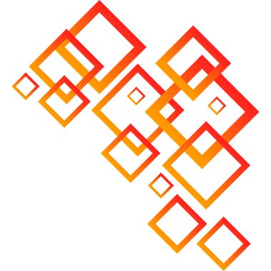 Geometrik Kare Şekiller Arkaplan Vektörü. Kare şekilli duvar kağıdı çizgileri olan vektör