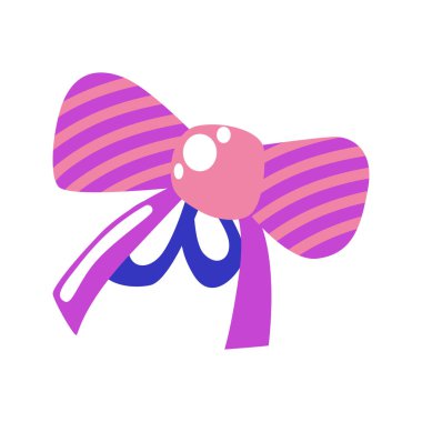 Çizgi film tarzında kurdele dekorasyon vektörü