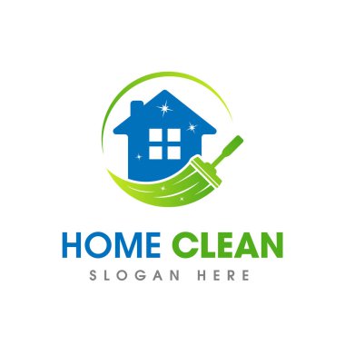 Ev Temizleme Hizmetleri İş Logosu Simge Tasarım Şablonu
