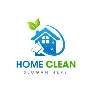 Ev Temizleme Hizmetleri İş Logosu Simge Tasarım Şablonu