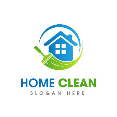 Ev Temizleme Hizmetleri İş Logosu Simge Tasarım Şablonu