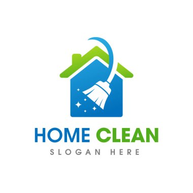 Ev Temizleme Hizmetleri İş Logosu Simge Tasarım Şablonu