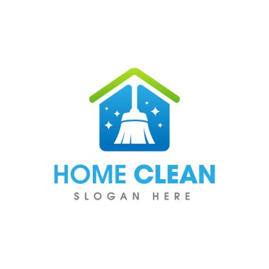 Ev Temizleme Hizmetleri İş Logosu Simge Tasarım Şablonu