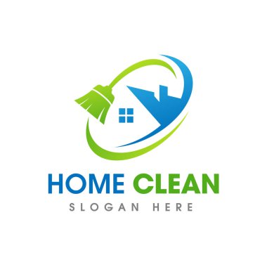 Ev Temizleme Hizmetleri İş Logosu Simge Tasarım Şablonu
