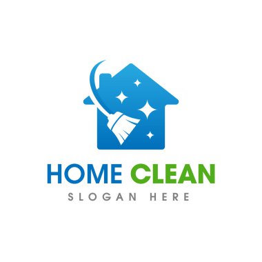 Ev Temizleme Hizmetleri İş Logosu Simge Tasarım Şablonu