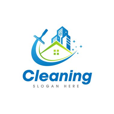 Ev Temizleme Hizmetleri İş Logosu Simge Tasarım Şablonu