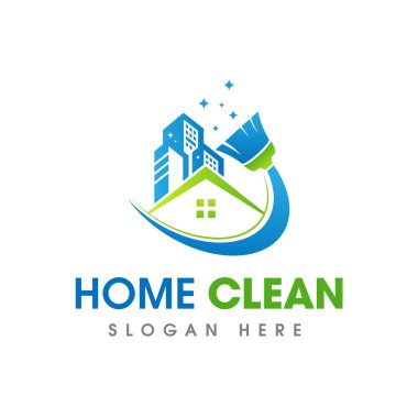 Temizlik Servisi Logo Simgesi Simgesi Tasarım Şablonu
