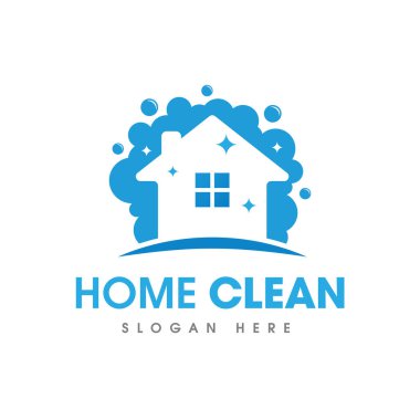 Ev Temizleme Hizmetleri İş Logosu Simge Tasarım Şablonu