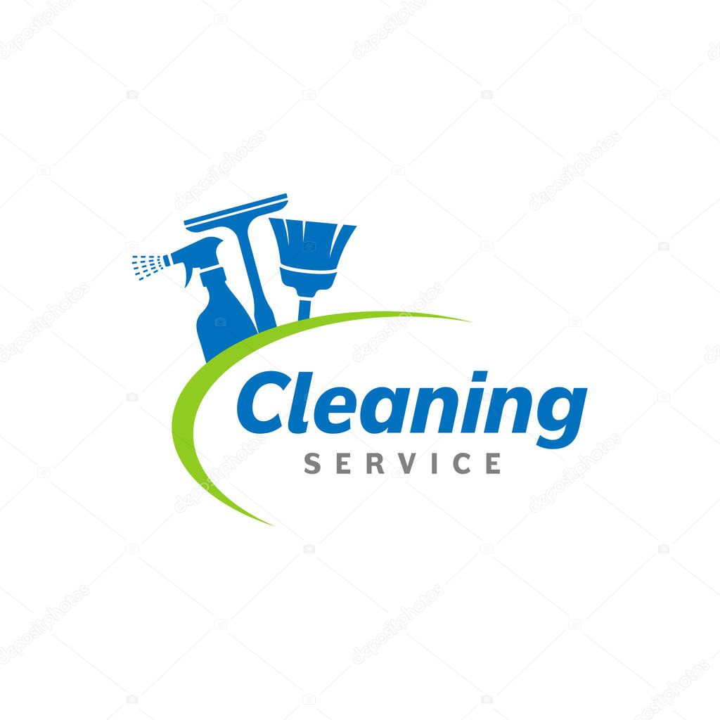Cleaning service logo design template vector. Suitable logo for cleaning service and window cleaner company