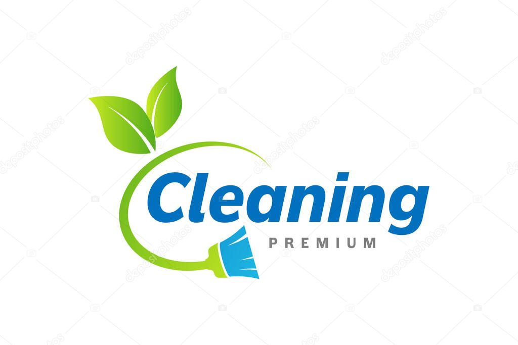 Cleaning service logo design template vector. Suitable logo for cleaning service and window cleaner company