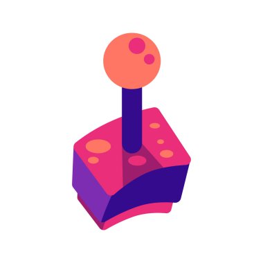 Retro joystick simgesi element vektör illüstrasyonuName