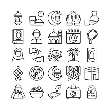 Tasarım biçiminde yaratıcı ramazan simgesi koleksiyonları