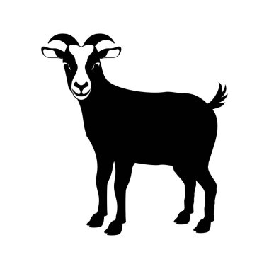 goat silhouette vector illustration. Eid al-Adha Mubarak Bakrid festival
